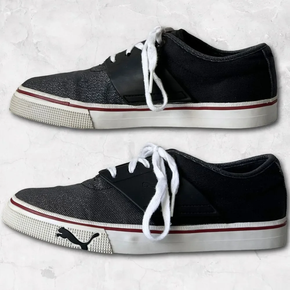 Puma Sport Lifestyle Women's 8 Casual Sneakers Grey Canvas Lace Up Skate Shoes